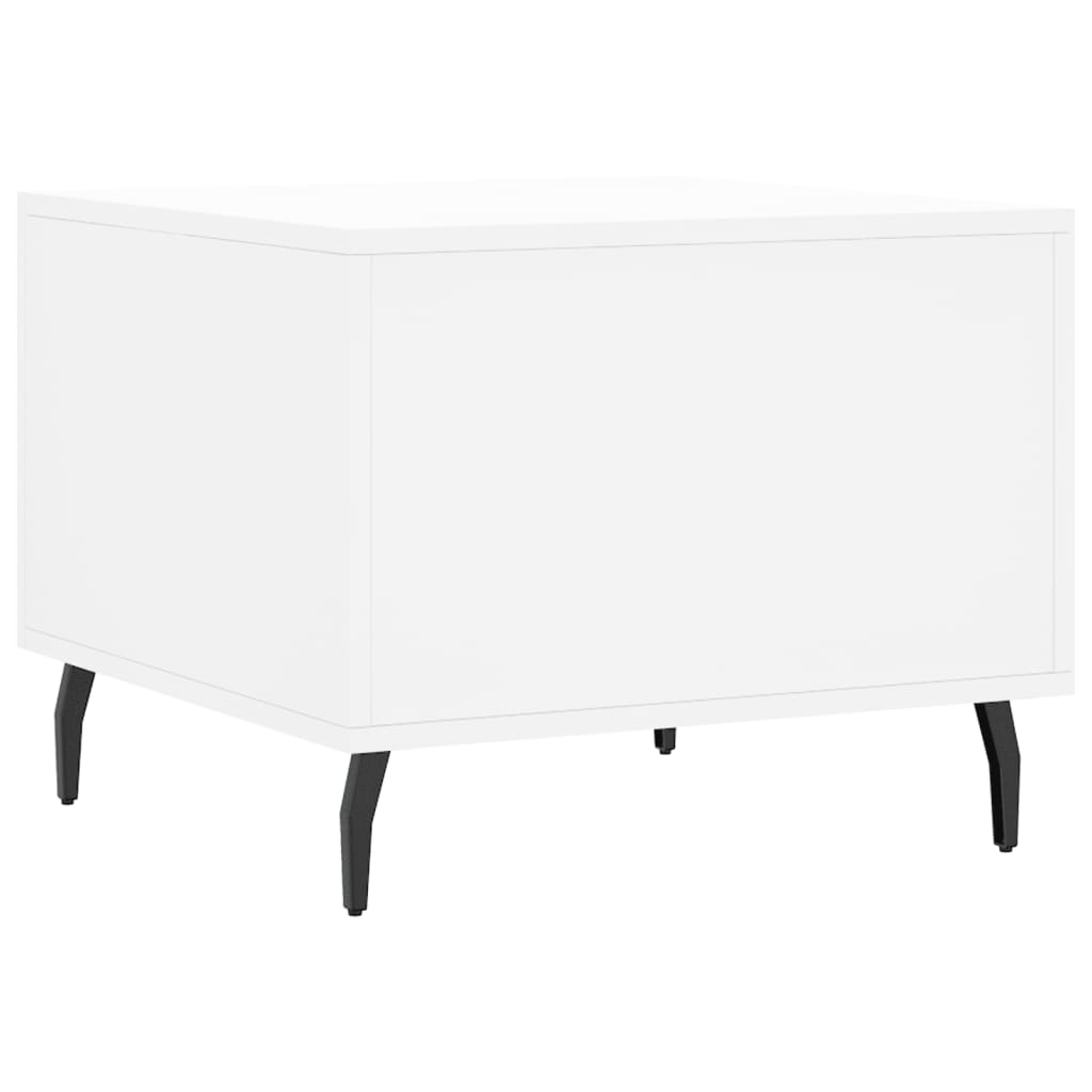 Tavolini bassi 2 pezzi bianchi 50x50x40 cm in MDF