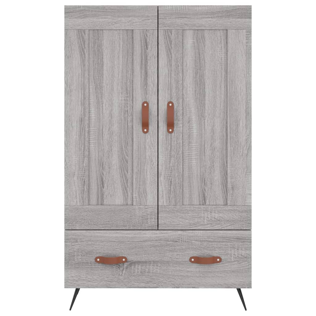 Buffet haut sonoma gris 69,5x31x115 cm bois d'ingénierie