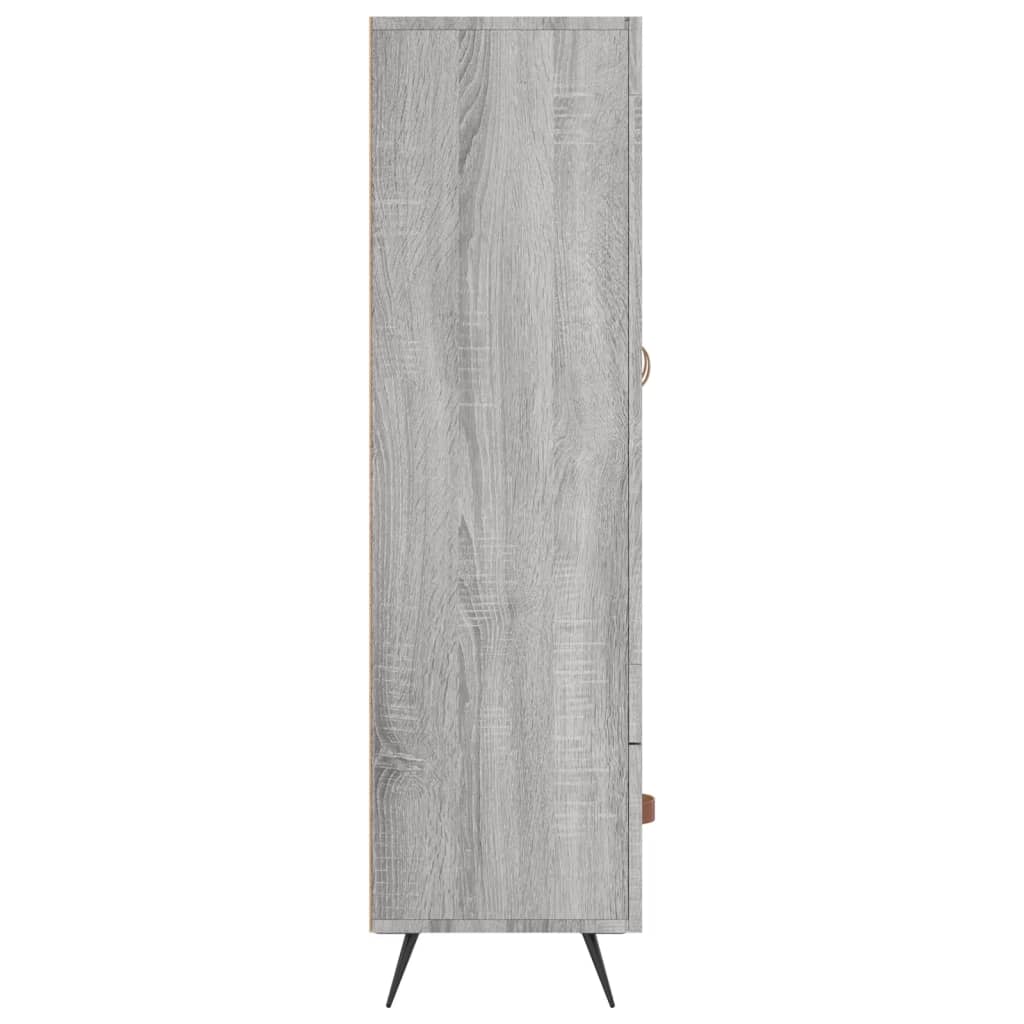 Buffet haut sonoma gris 69,5x31x115 cm bois d'ingénierie