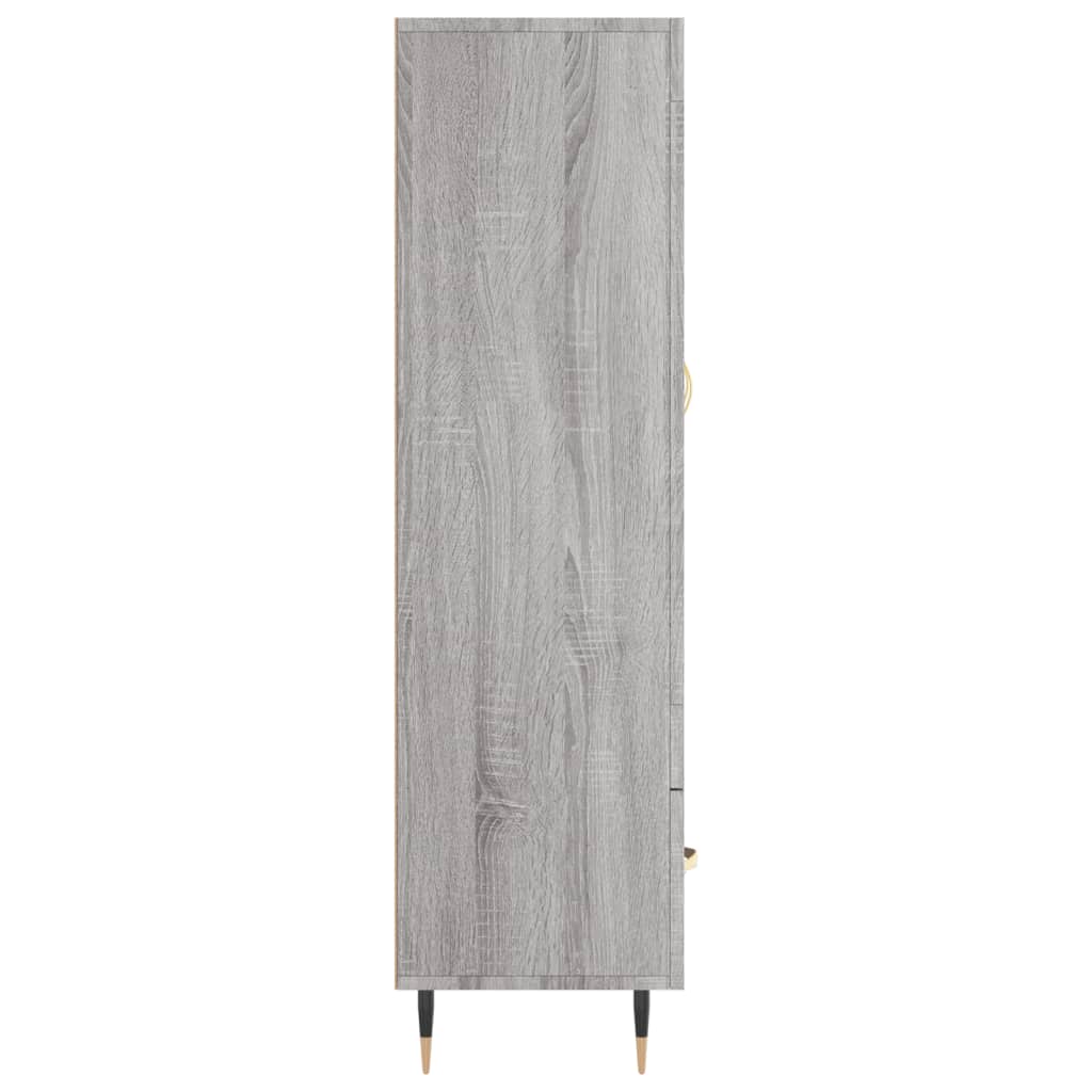 Buffet haut sonoma gris 69,5x31x115 cm bois d'ingénierie