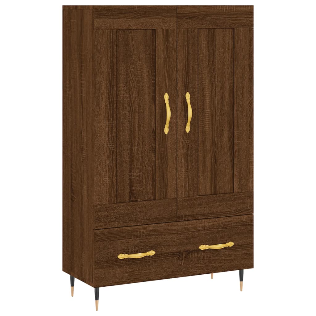 High brown oak buffet 69.5x31x115 cm Engineering wood