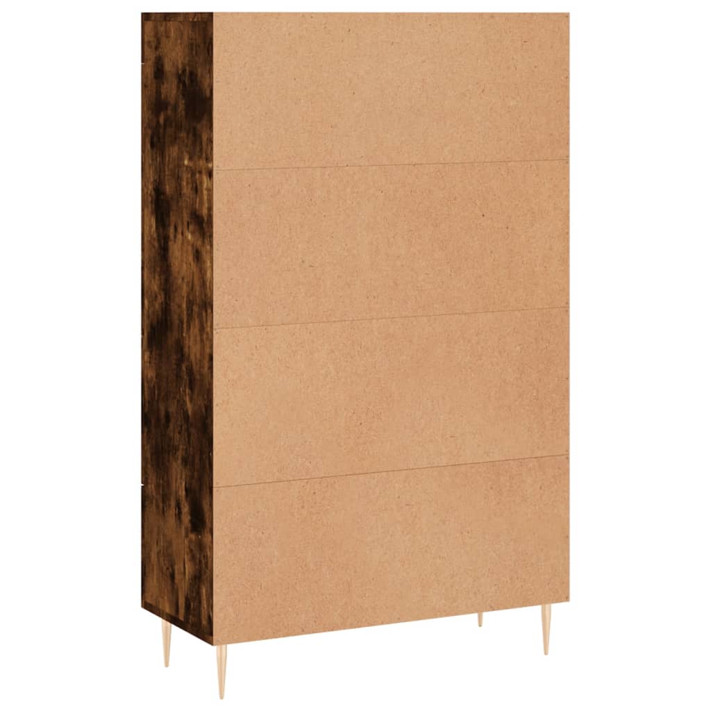 Credenza alta in rovere affumicato 69,5x31x115 cm in multistrato