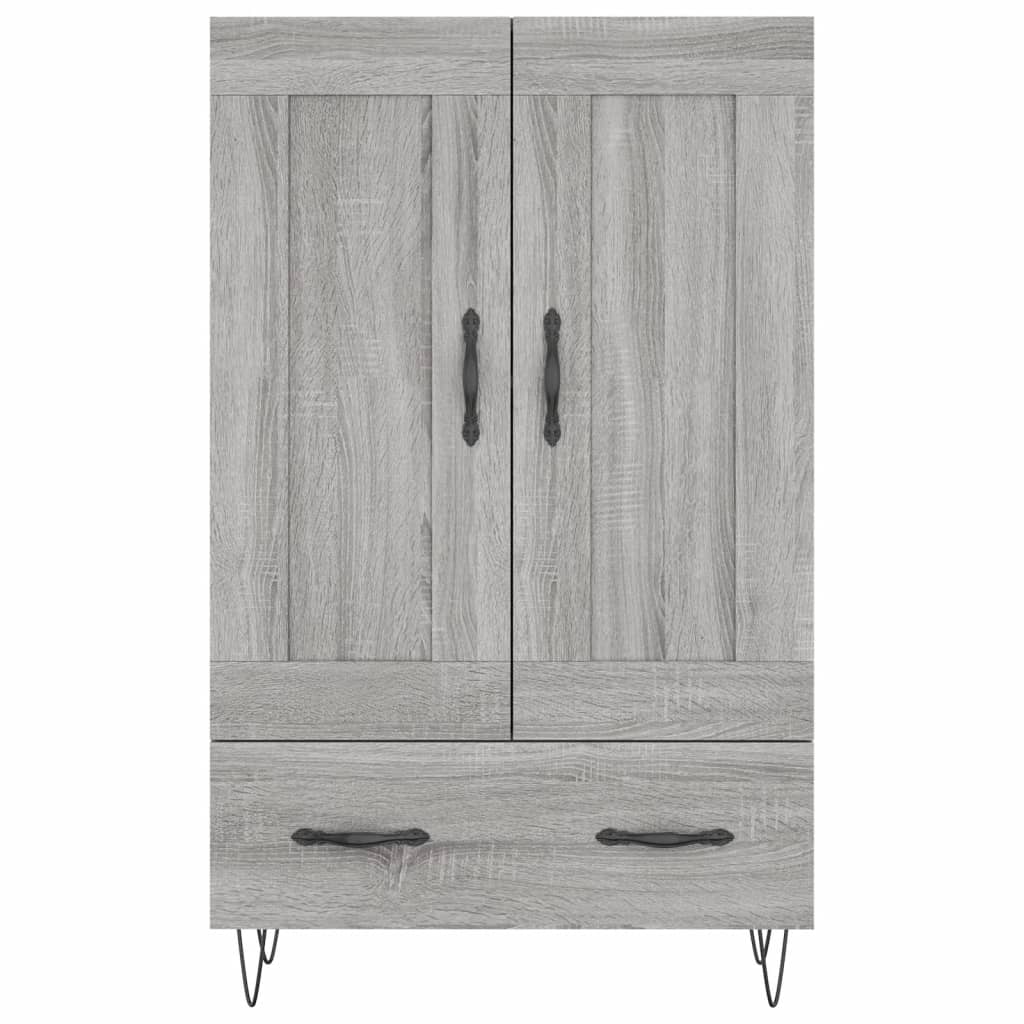 Buffet haut sonoma gris 69,5x31x115 cm bois d'ingénierie