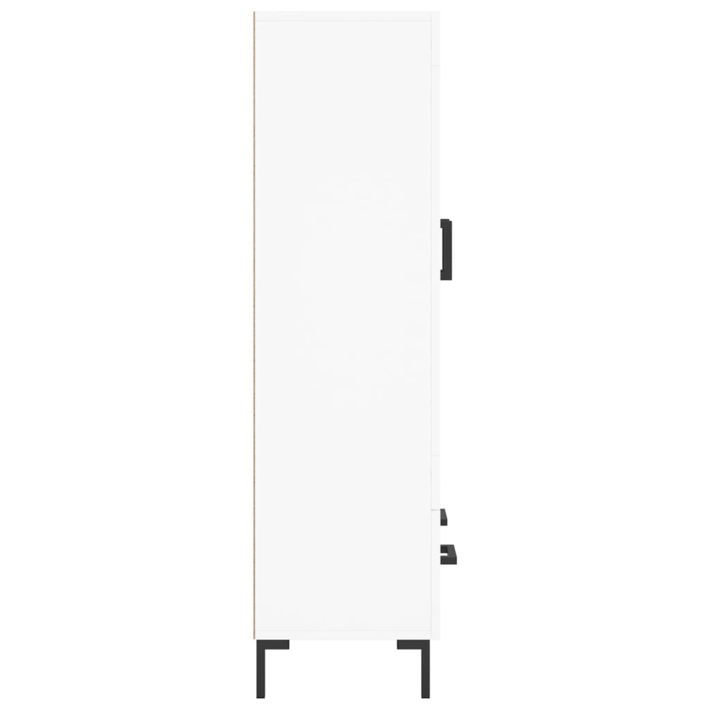 Buffet haut blanc 69,5x31x115 cm bois d'ingénierie