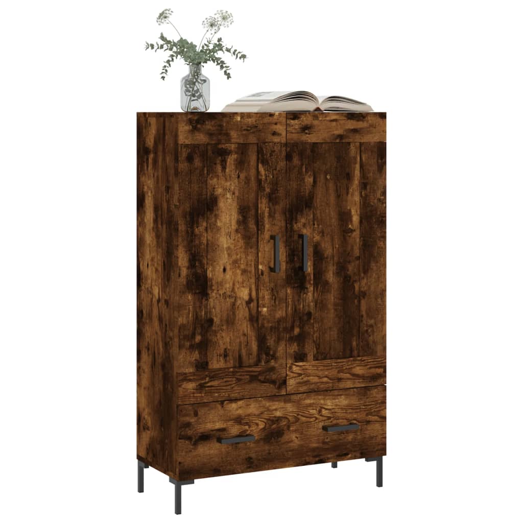 Smoked oak upper buffet 69.5x31x115 cm Engineering wood