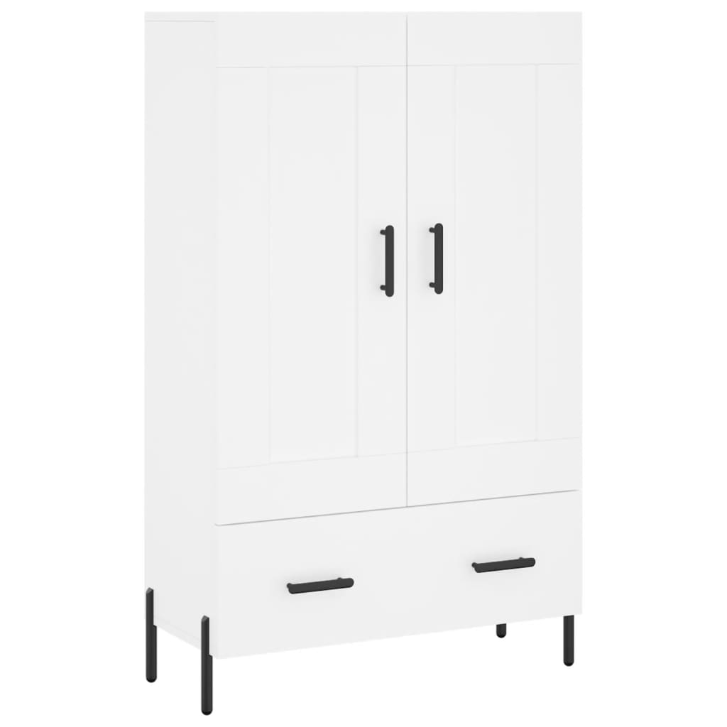 Buffet haut blanc 69,5x31x115 cm bois d'ingénierie