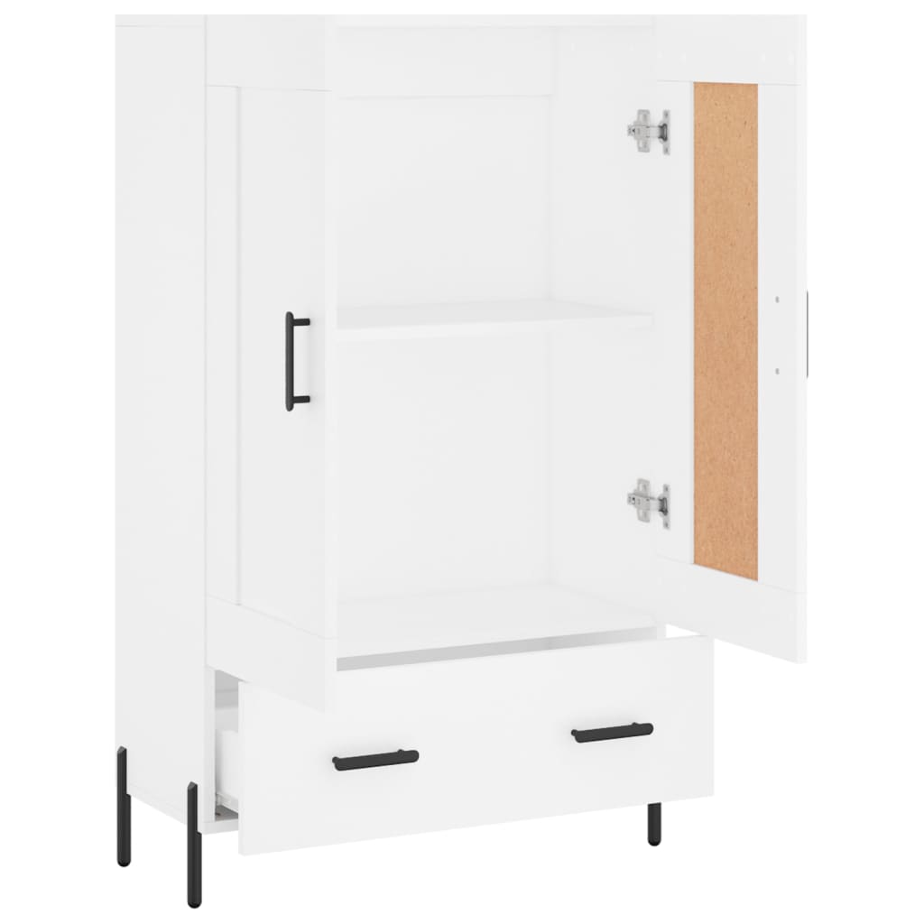 Alevato buffet bianco 69.5x31x115 cm legno di ingegneria