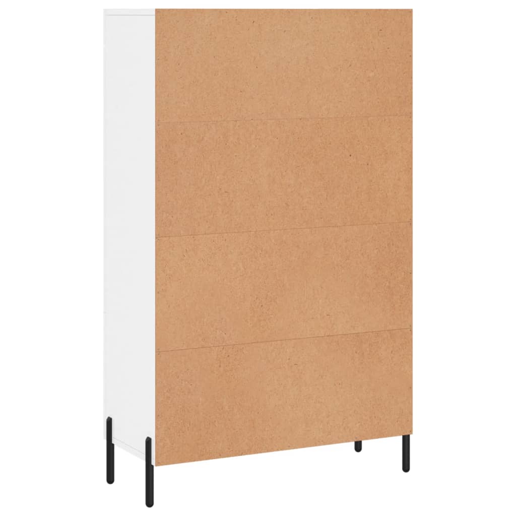 Credenza bianca lucida 69,5x31x115 cm in MDF