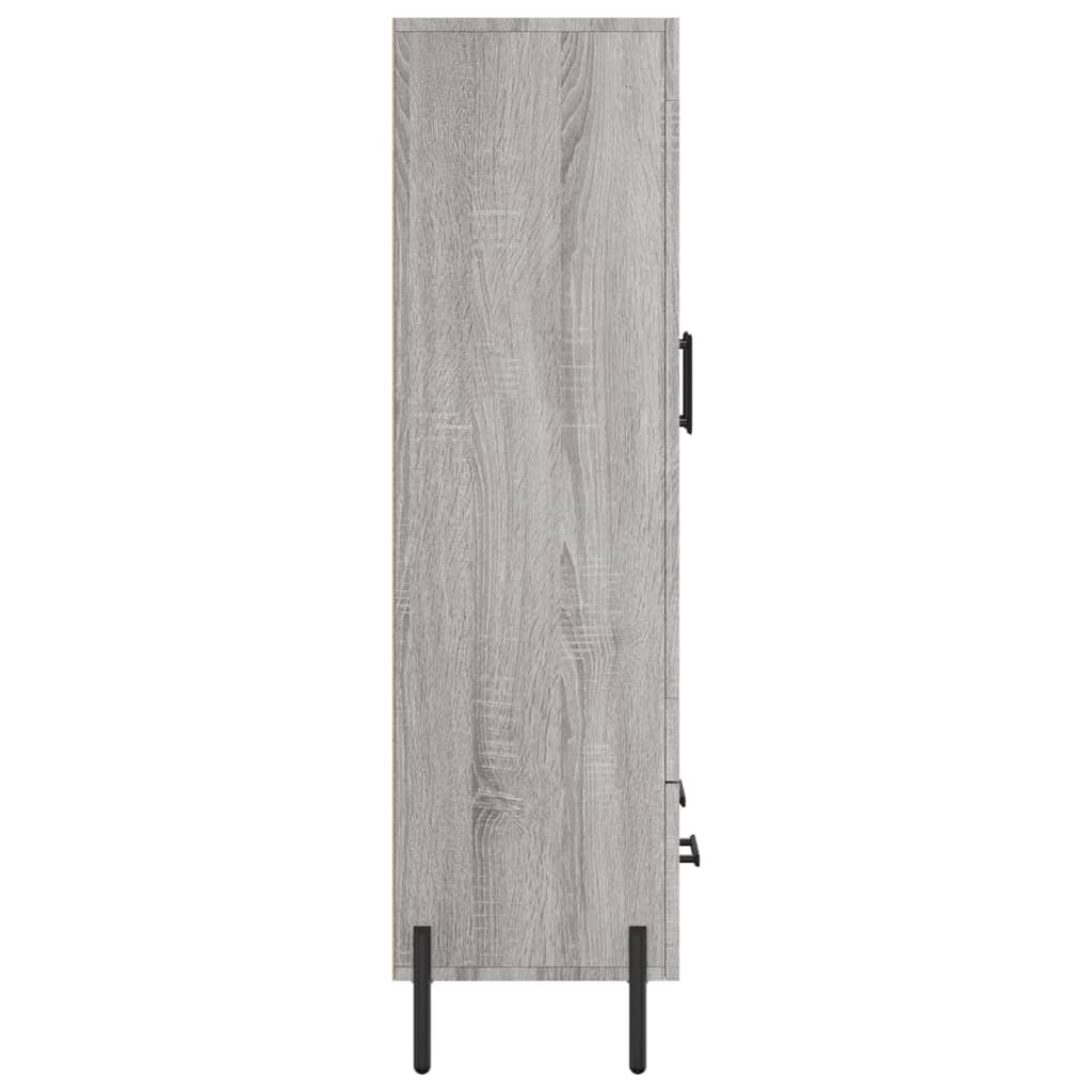 Buffet haut sonoma gris 69,5x31x115 cm bois d'ingénierie