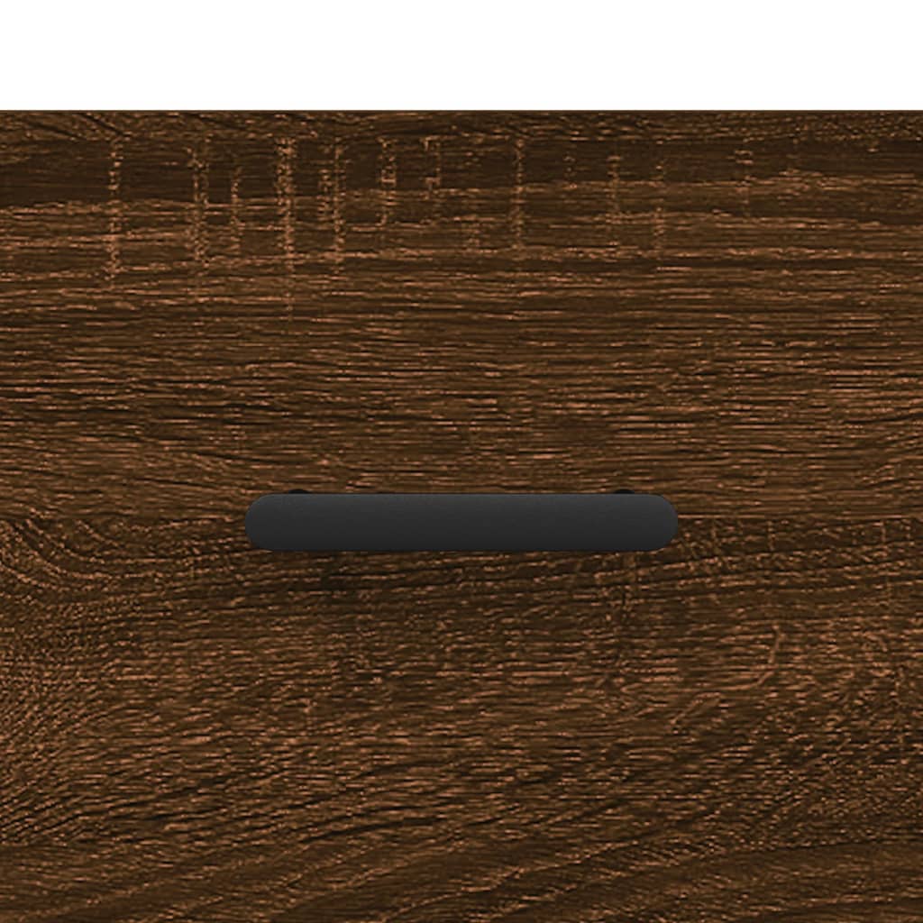 Buffet di rovere marrone alto 69.5x31x115 cm legno di ingegneria