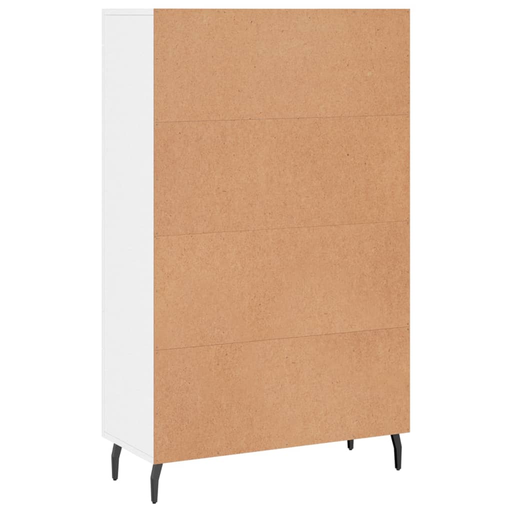 Credenza bianca lucida 69,5x31x115 cm in MDF