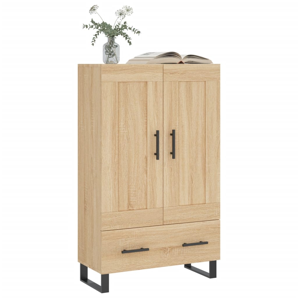 Buffet haut chêne sonoma 69,5x31x115 cm bois d'ingénierie