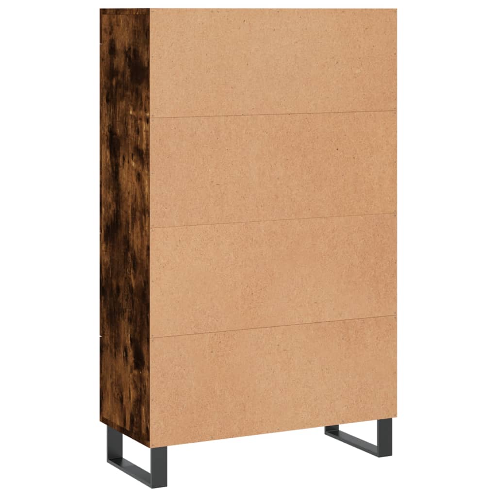 Credenza alta in rovere affumicato 69,5x31x115 cm in multistrato