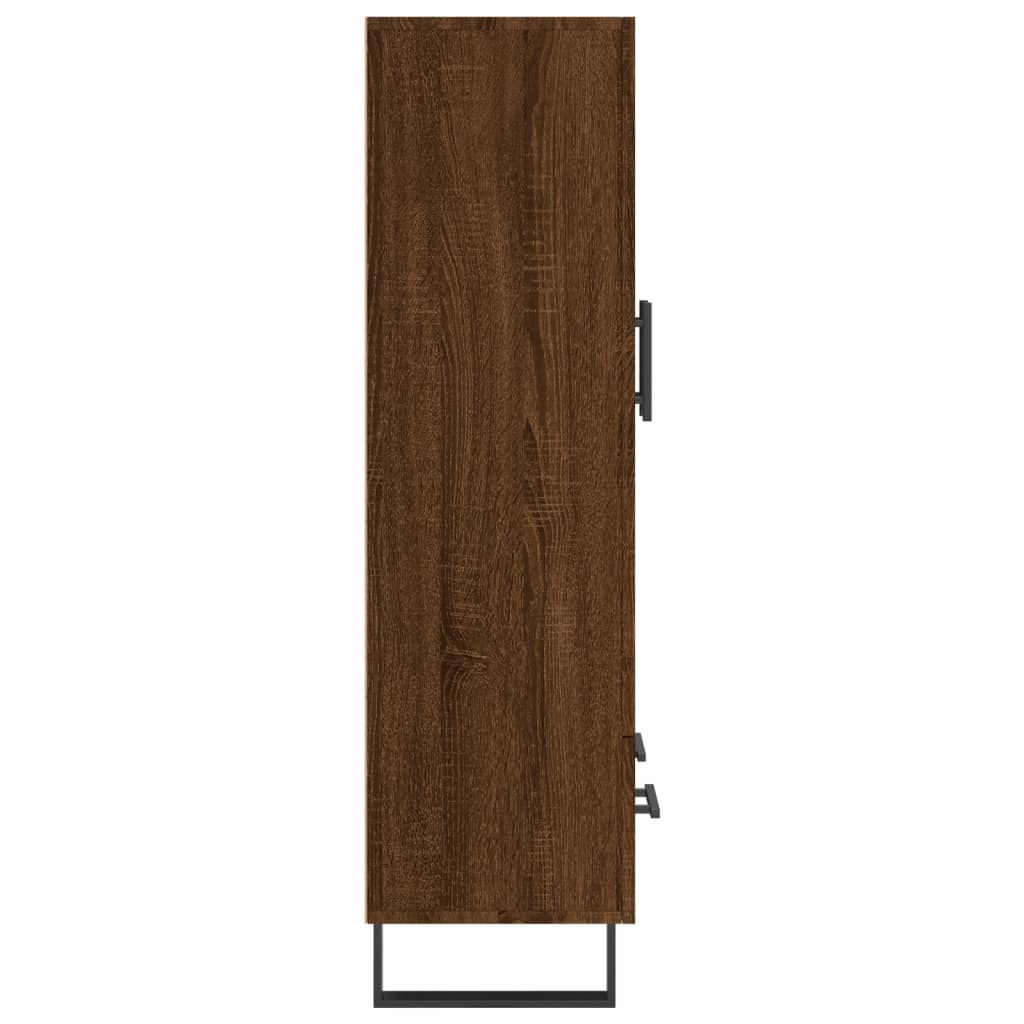 Buffet haut chêne marron 69,5x31x115 cm bois d'ingénierie