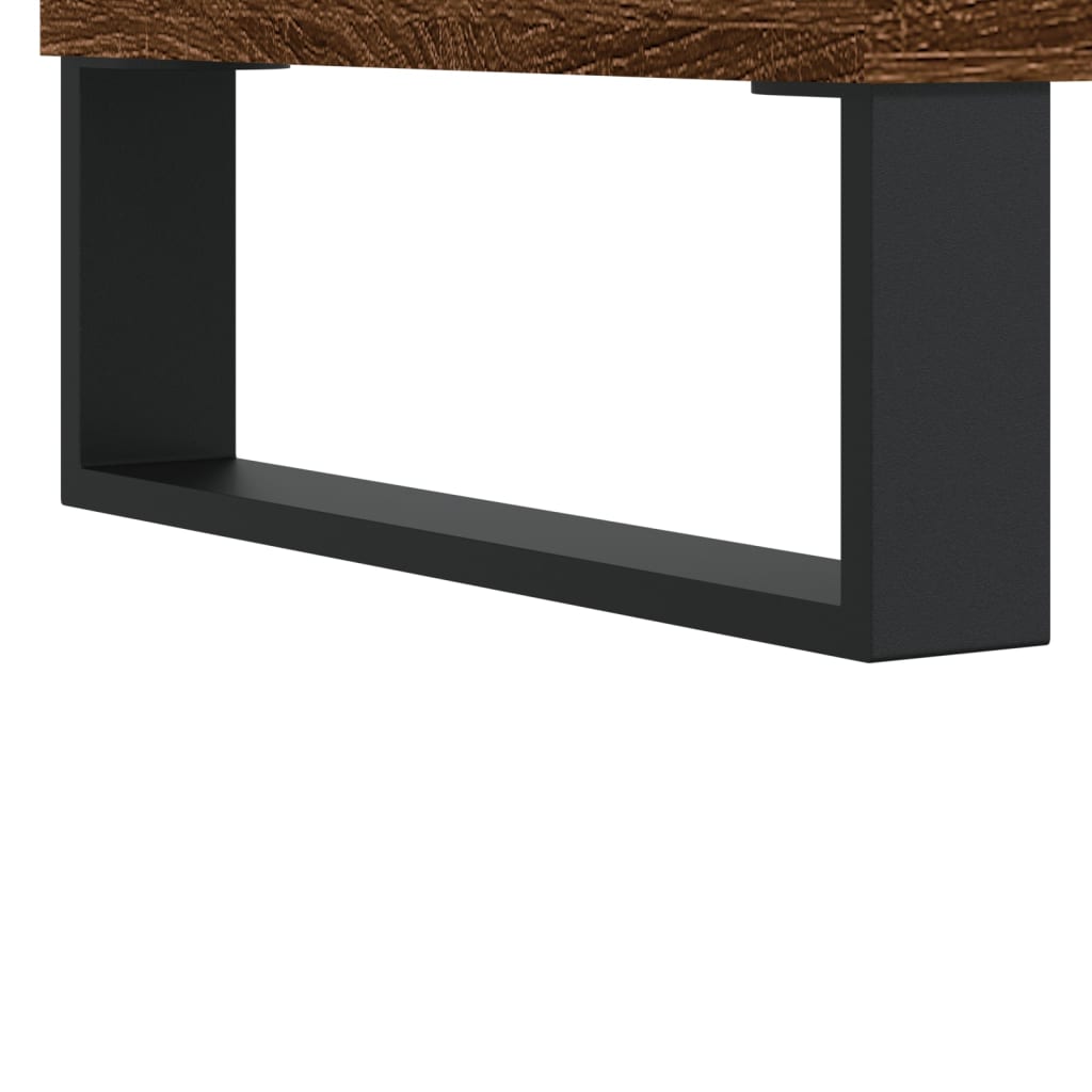 Buffet haut chêne marron 69,5x31x115 cm bois d'ingénierie