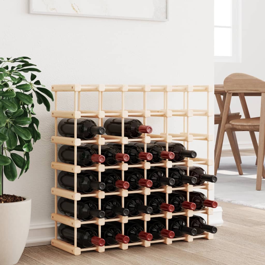Wine record for 42 bottles 68.5x23x68.5 cm Massive pine