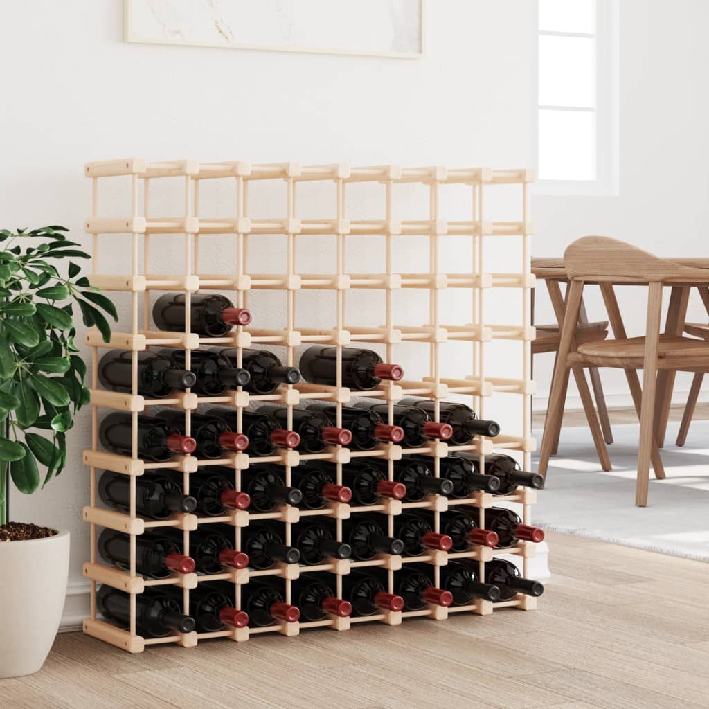 Weinschließfach für 72 Flaschen 90,5 x 23 x 90,5 cm Festkiefer