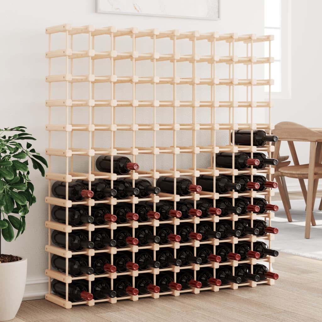 Wine record for 120 bottles 112.5x23x123.5 cm Solid pine
