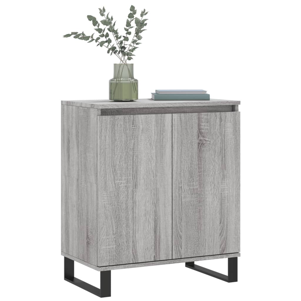 Credenza Sonoma grigia 60x35x70 cm MDF