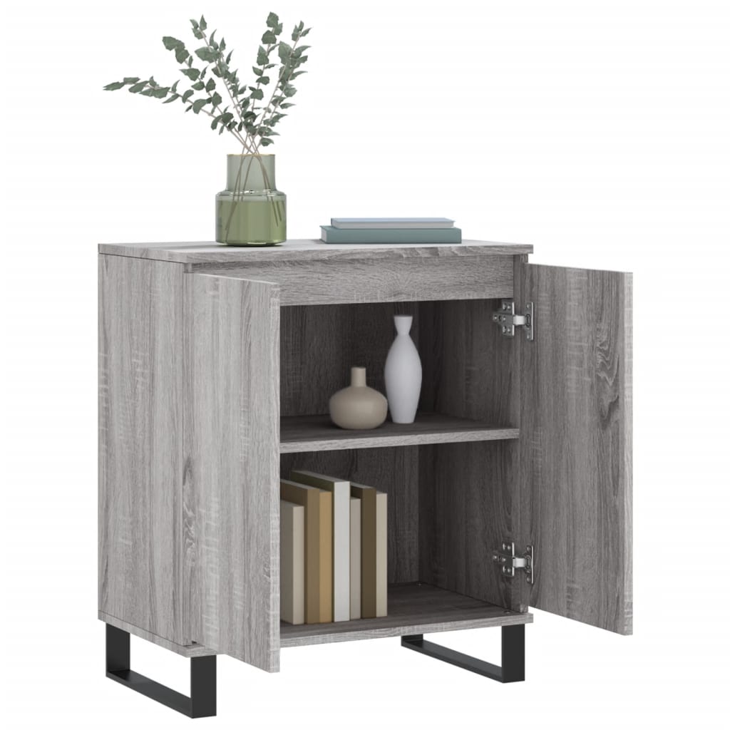 Credenza Sonoma grigia 60x35x70 cm MDF