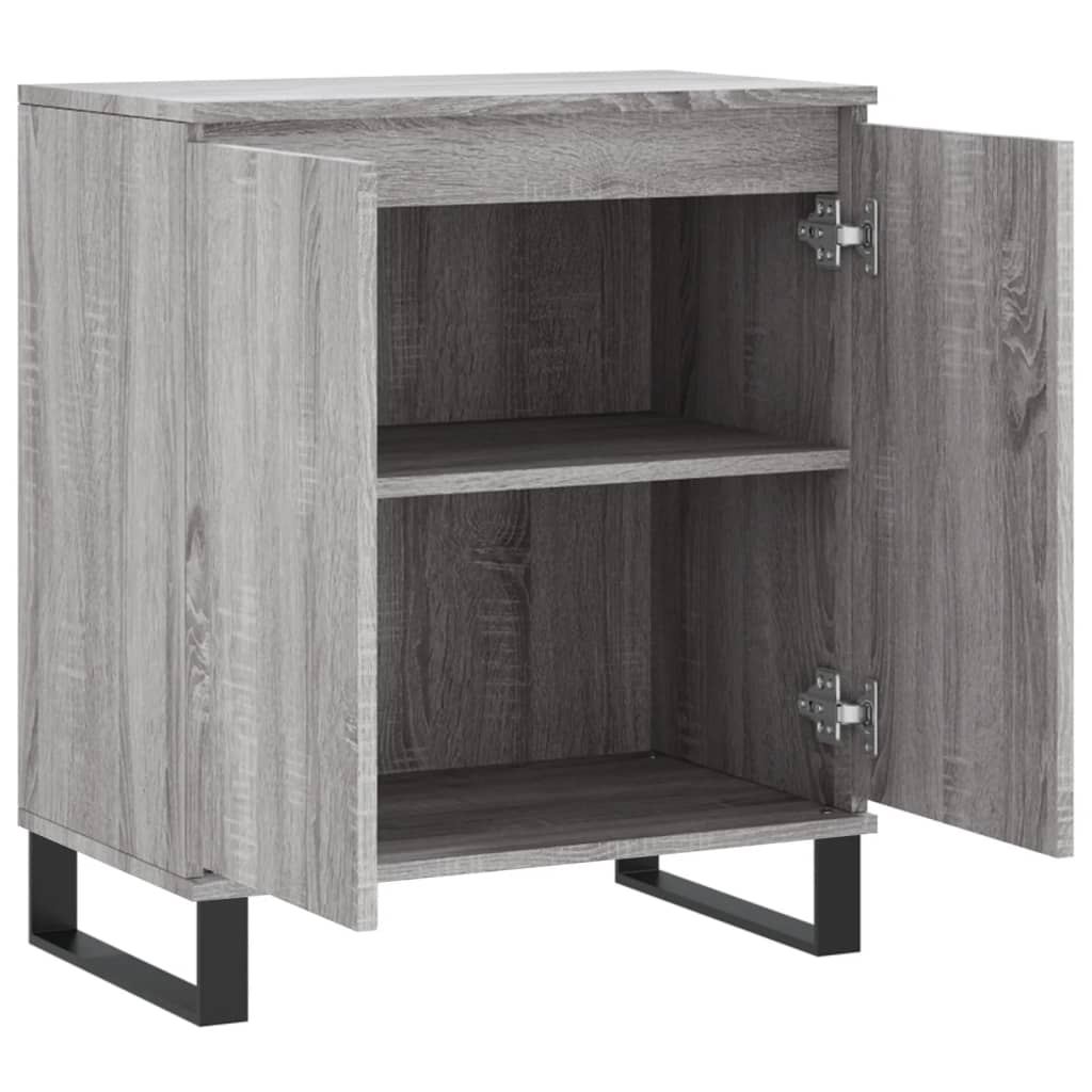 Credenza Sonoma grigia 60x35x70 cm MDF