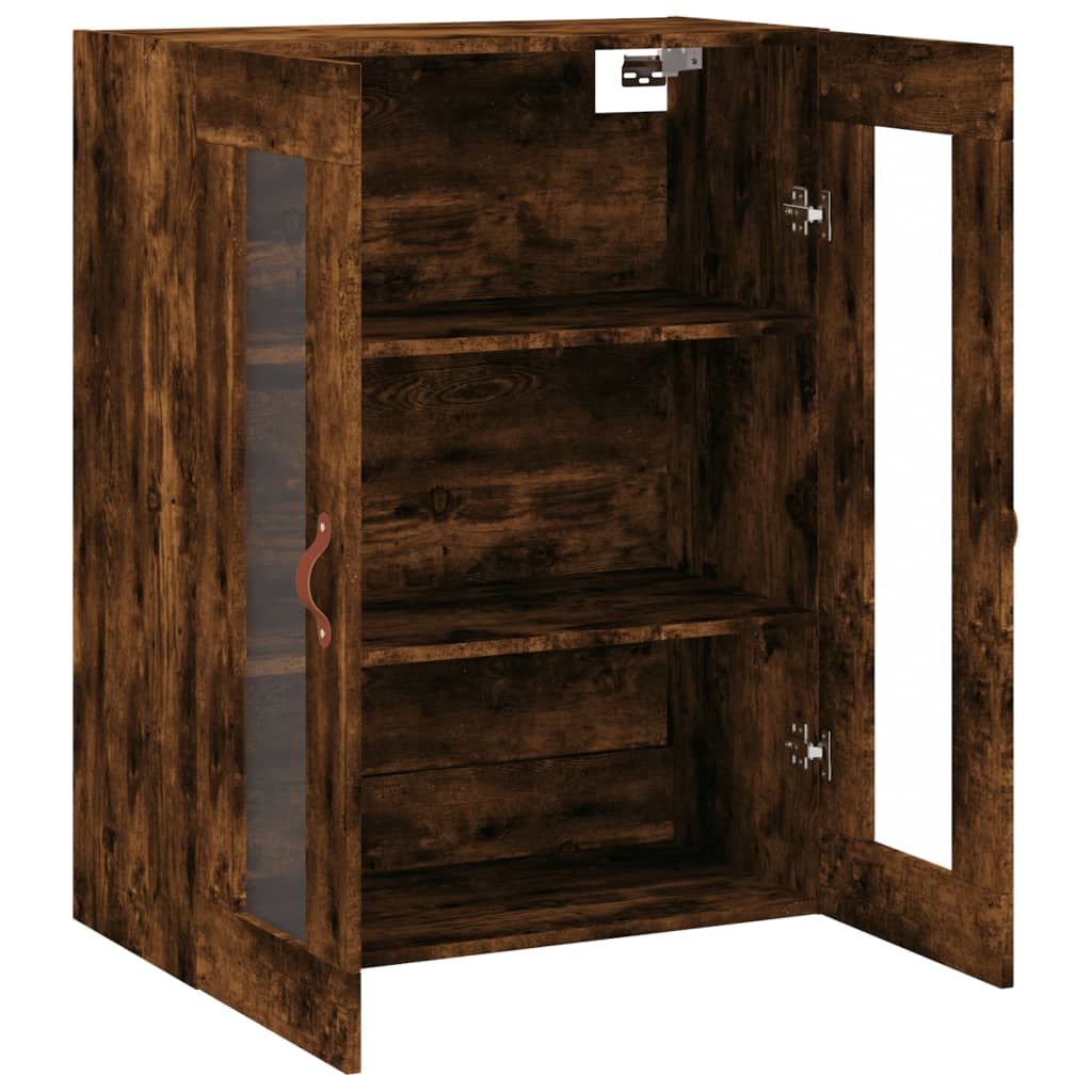 Smoked oak wall cabinet 69.5x34x90 cm