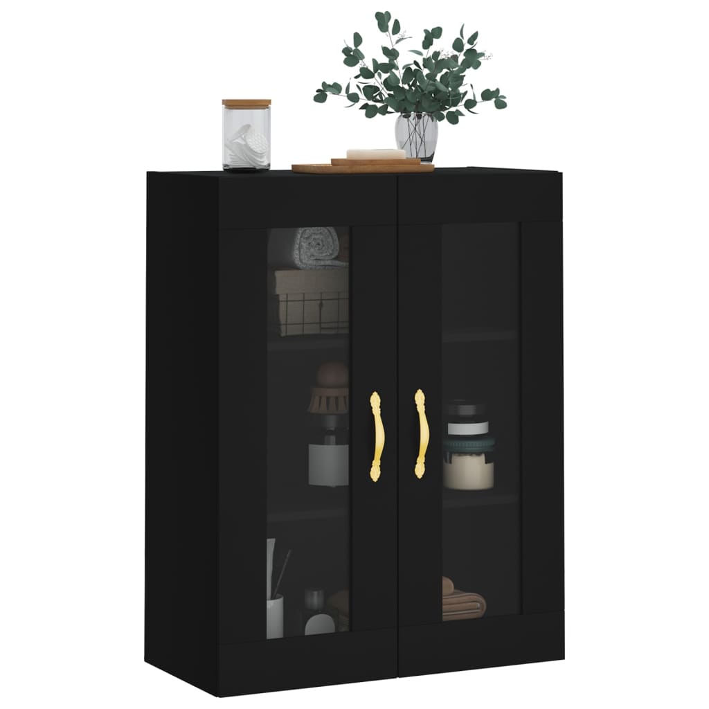 Black wall cabinet 69.5x34x90 cm