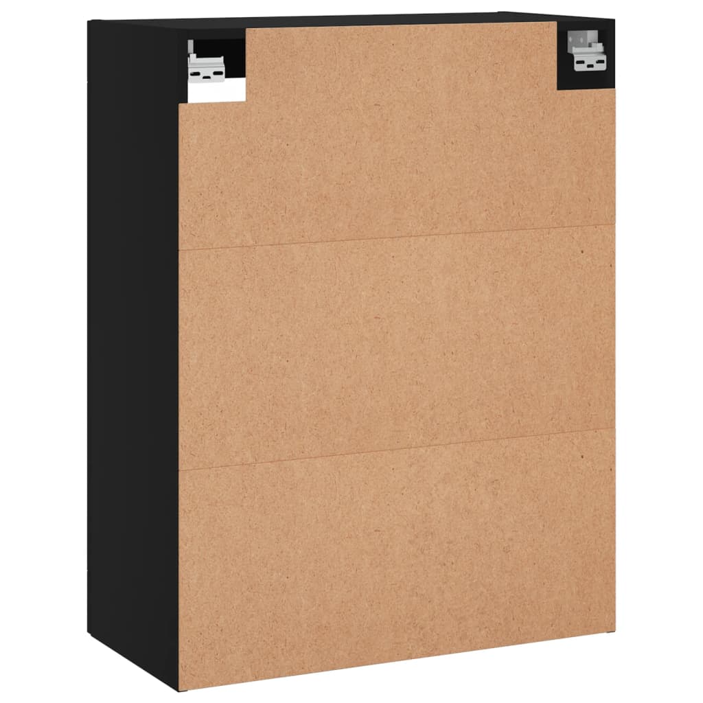 Schwarzer Wandschrank 69.5x34x90 cm