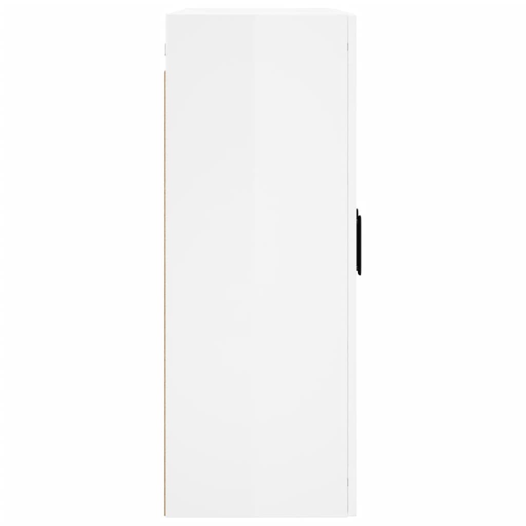 Cabinetto a parete bianco lucido 69.5x34x90 cm