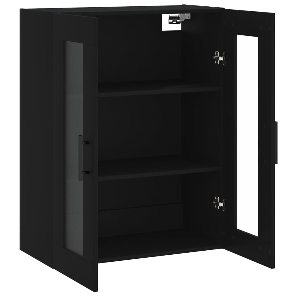 Black wall cabinet 69.5x34x90 cm