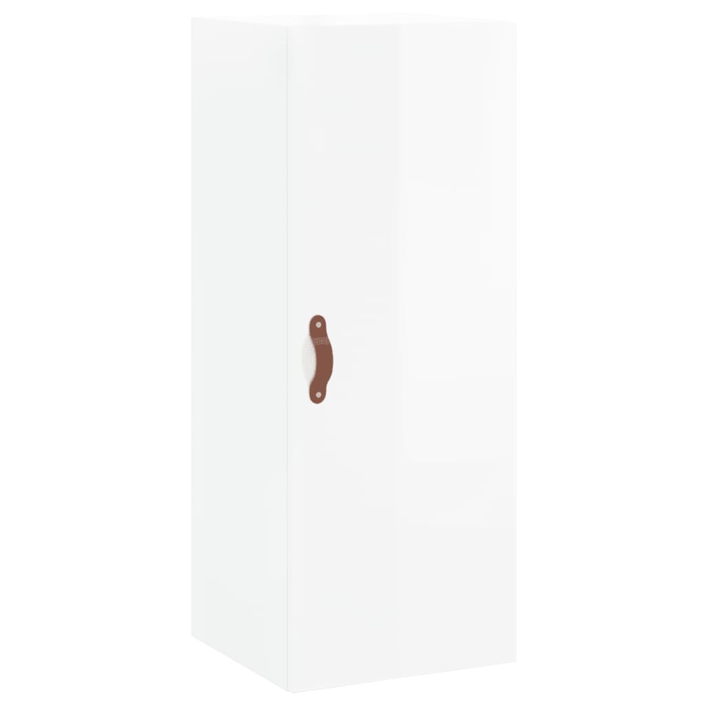 Brilliant white wall cabinet 34.5x34x90 cm