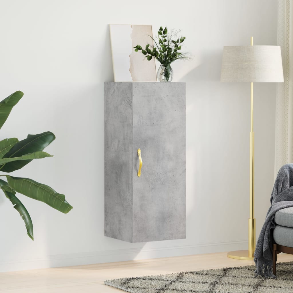 Concrete gray wall cabinet 34.5x34x90 cm