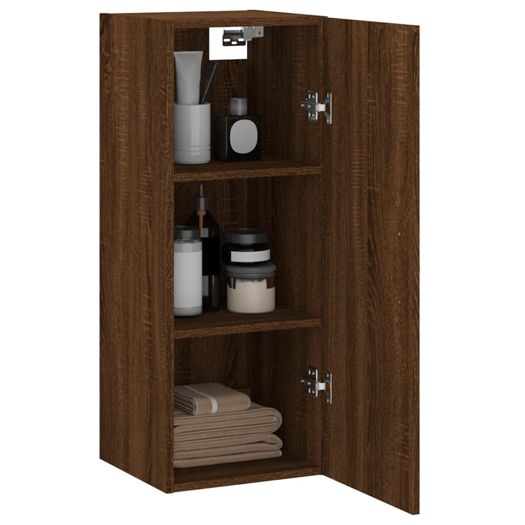 Armoire murale chêne marron 34,5x34x90 cm