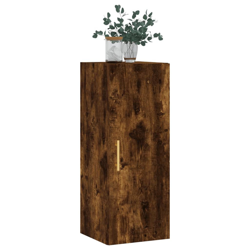 Smoked oak wall cabinet 34.5x34x90 cm