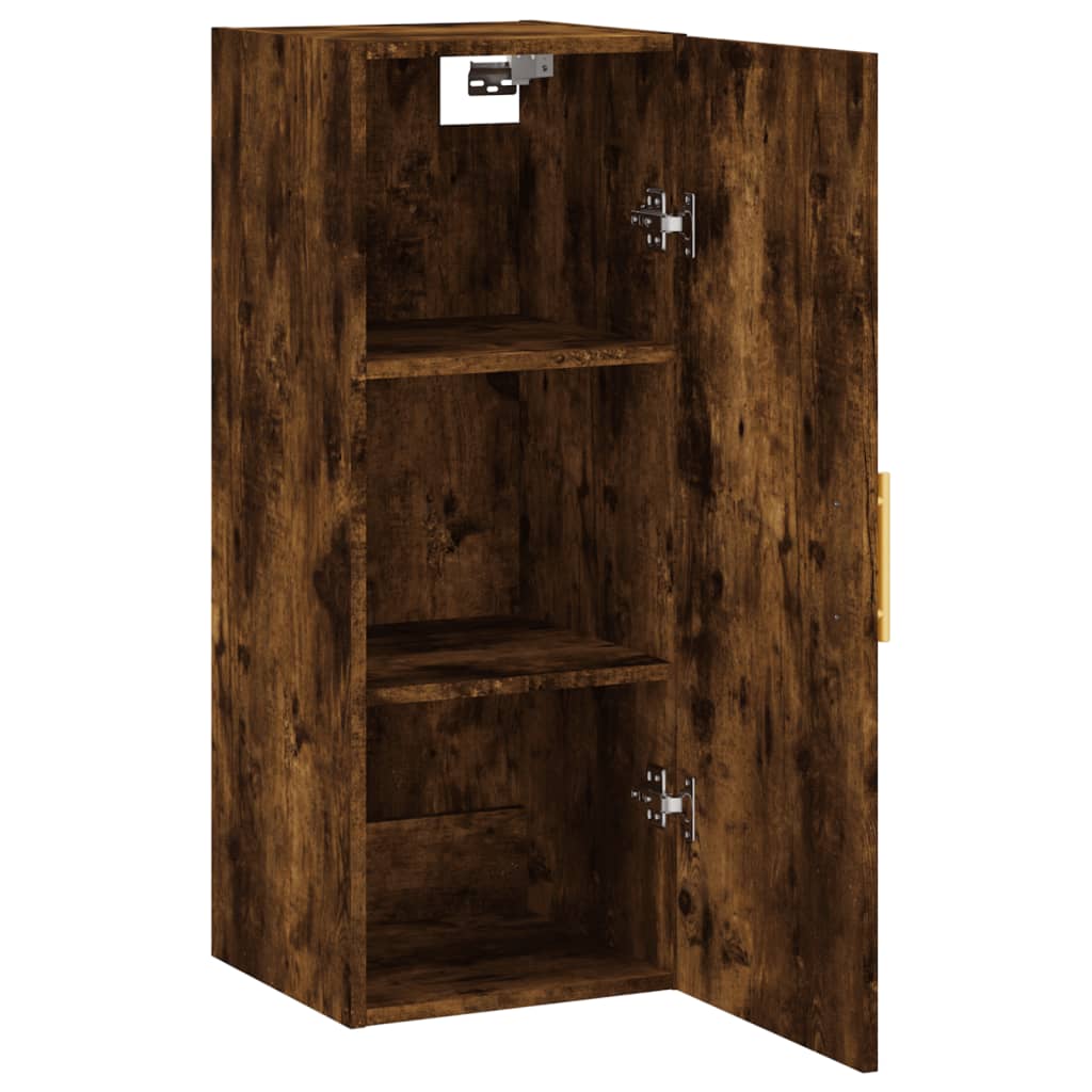 Smoked oak wall cabinet 34.5x34x90 cm