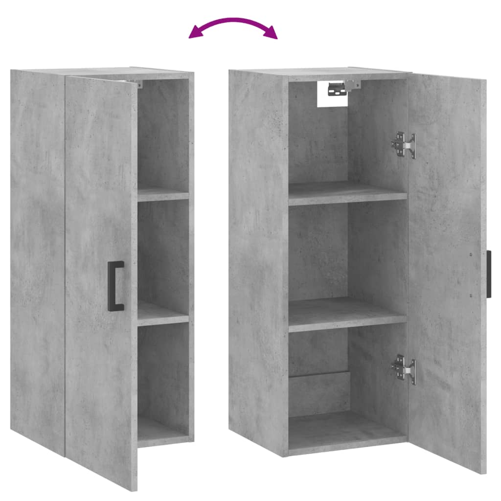 Concrete gray wall cabinet 34.5x34x90 cm