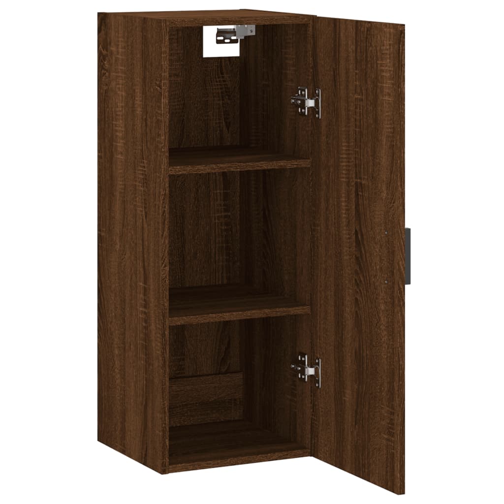 Brown oak wall cabinet 34.5x34x90 cm