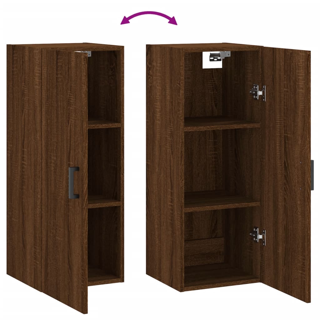 Braune Eichenwandschrank 34,5 x 34 x 90 cm