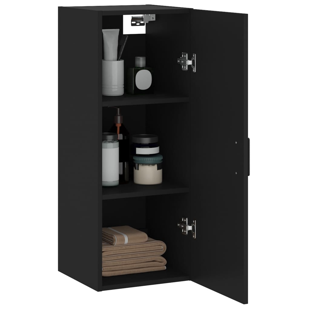 Schwarz -Wandschrank 34,5x34x90 cm