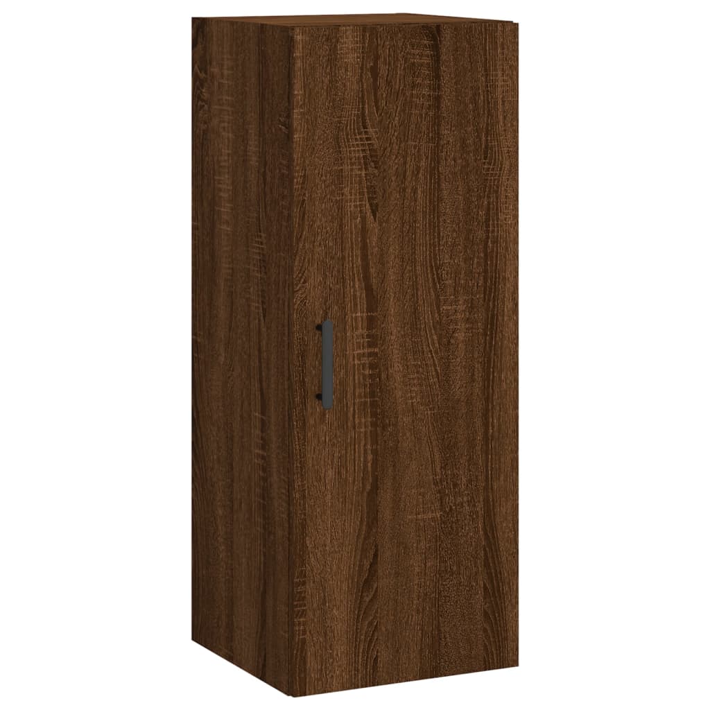 Brown oak wall cabinet 34.5x34x90 cm