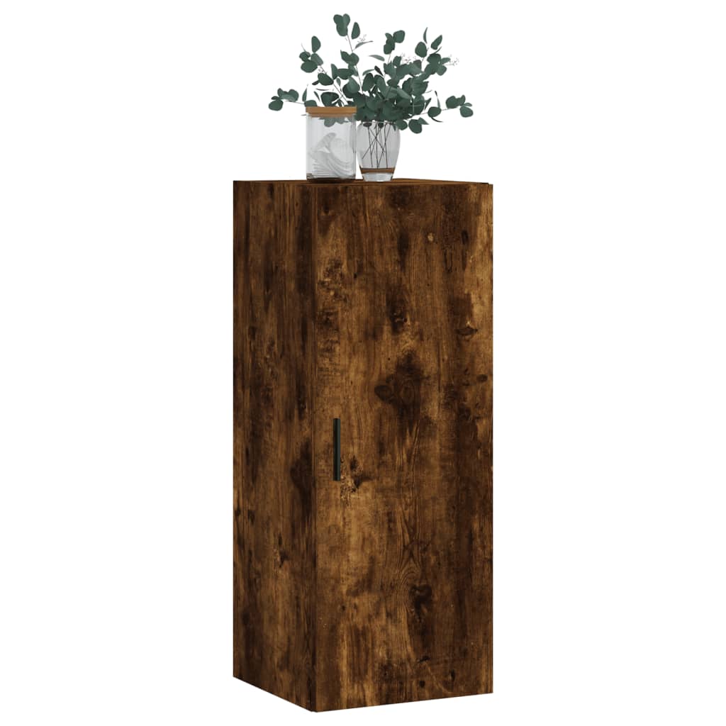 Smoked oak wall cabinet 34.5x34x90 cm