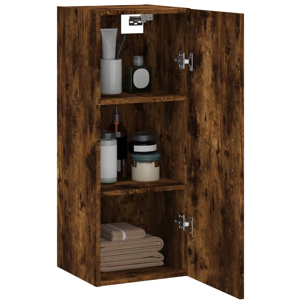 Smoked oak wall cabinet 34.5x34x90 cm