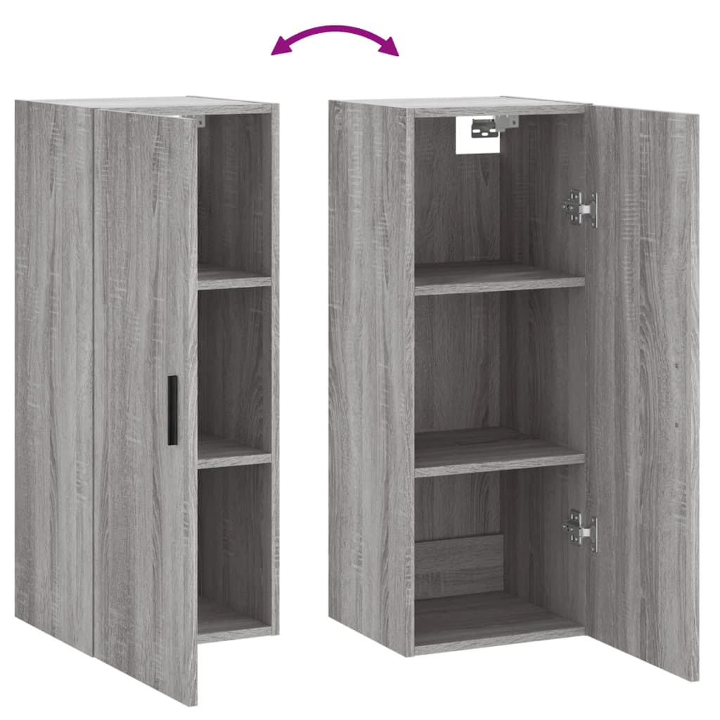 Armoire murale sonoma gris 34,5x34x90 cm