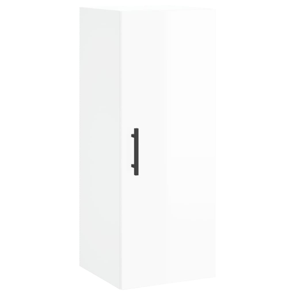 Armoire murale blanc brillant 34,5x34x90 cm