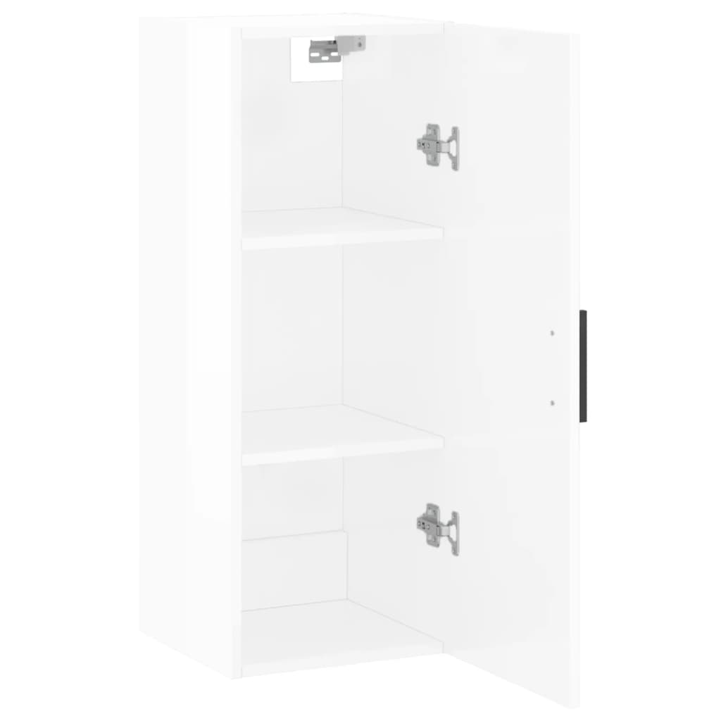 Brilliant white wall cabinet 34.5x34x90 cm