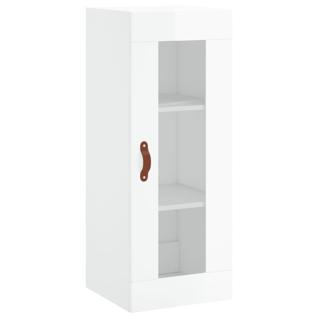 Brilliant white wall cabinet 34.5x34x90 cm