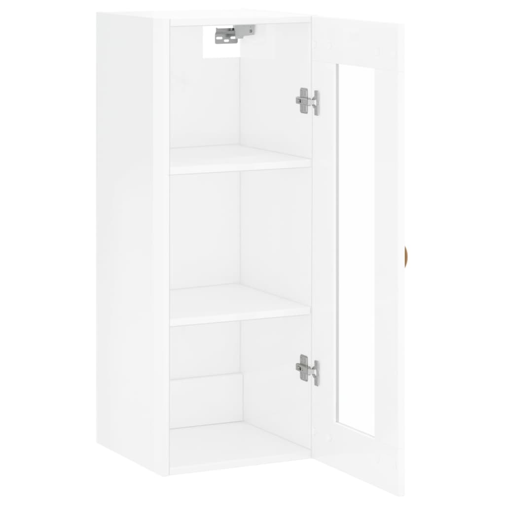 Brilliant white wall cabinet 34.5x34x90 cm