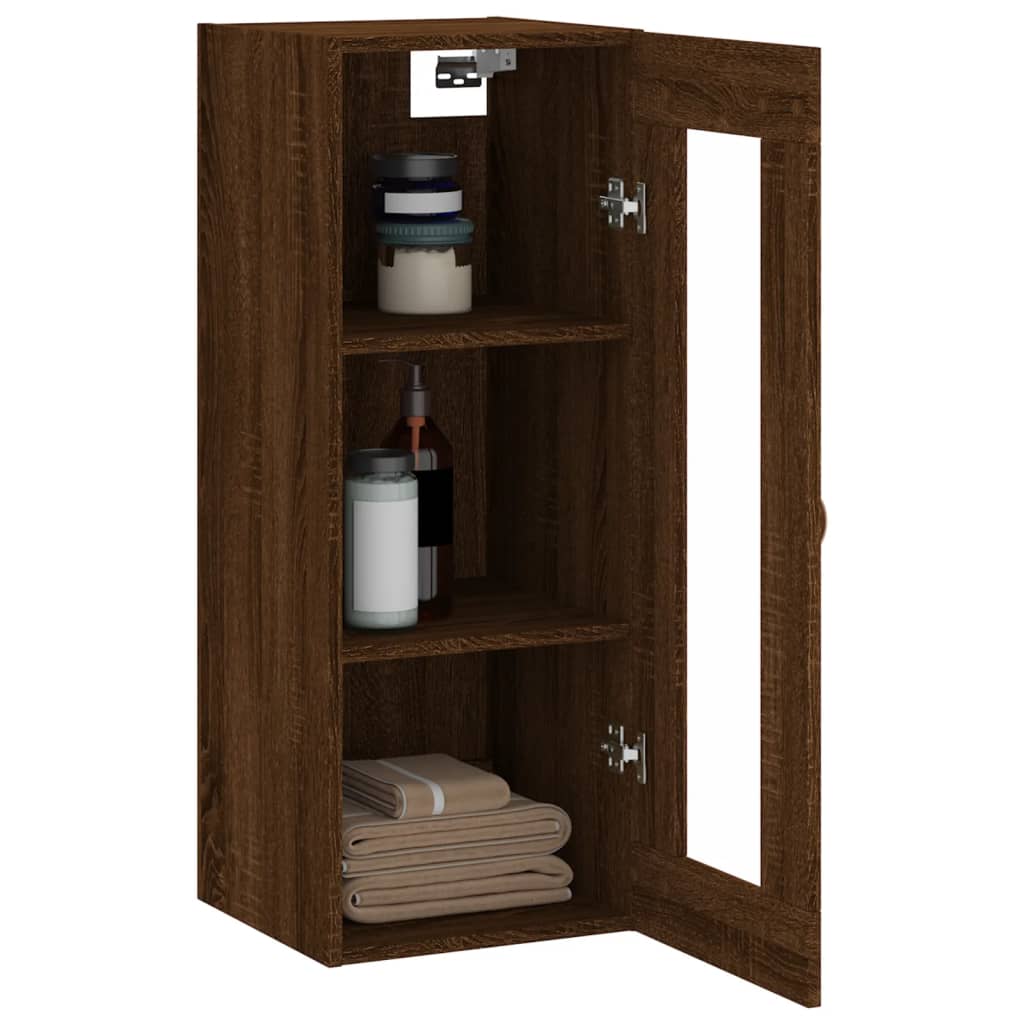 Armoire murale chêne marron 34,5x34x90 cm