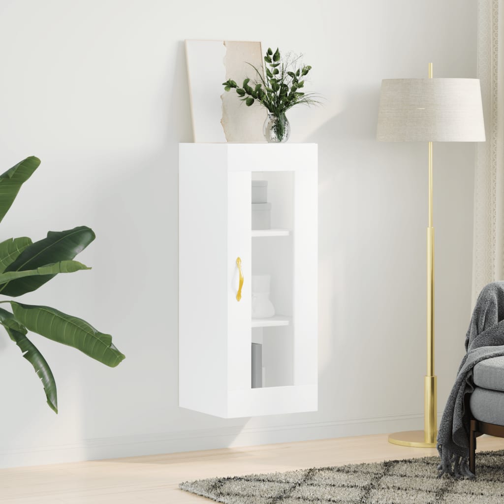 White wall cabinet 34.5x34x90 cm