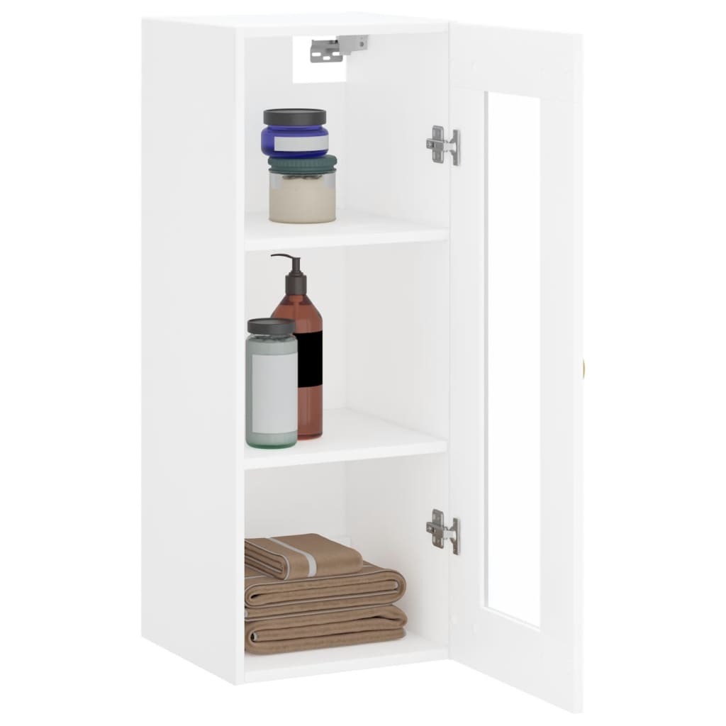 White wall cabinet 34.5x34x90 cm